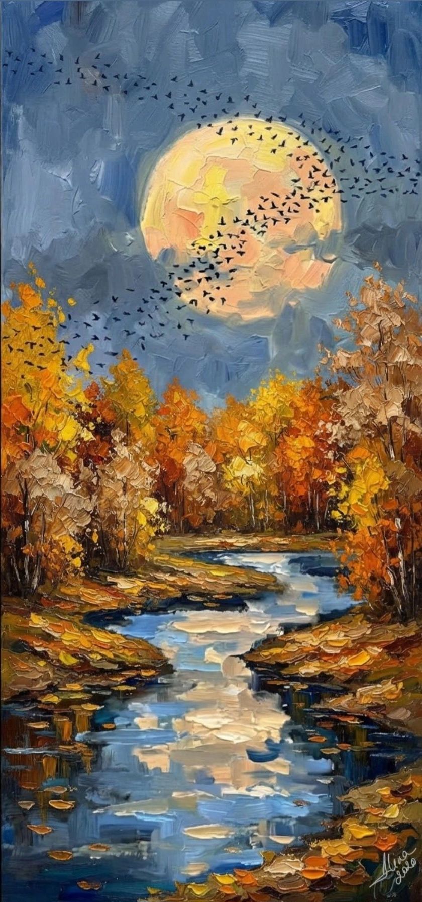 ArteDiAlina.com painting: Swallow Migration